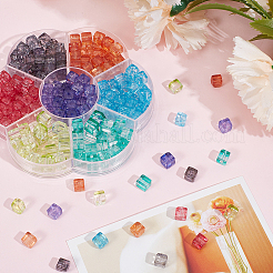 245Pcs 7 Colors Transparent Crackle Glass Beads&nbsp;EGLA-PA0001-42