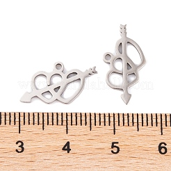 Non-Tarnish 5Pcs 201 Stainless Steel Pendants&nbsp;STAS-M056-03P