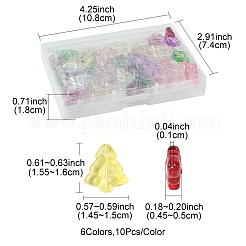 60Pcs 6 Colors Transparent Glass Bead Strands&nbsp;EGLA-FS0001-44