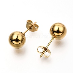 304 Stainless Steel Ball Stud Earrings&nbsp;EJEW-C501-10E