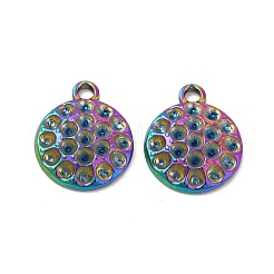 Ion Plating(IP) 304 Stainless Steel Pendants Rhinestone Settings&nbsp;STAS-B032-27MC