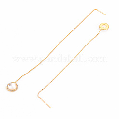 Brass Micro Pave Clear Cubic Zirconia Ear Threads&nbsp;KK-S356-264-NF