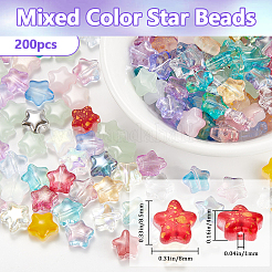 200Pcs Spray Painted Glass Beads&nbsp;GLAA-SP0001-06