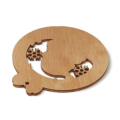 Christmas Theme Natural Wood Big Pendants&nbsp;X-WOOD-B001-19