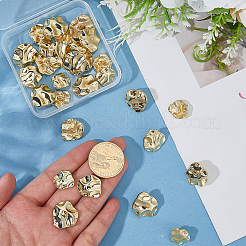 30Pcs 3 Styles 1-Hole Alloy Shank Buttons&nbsp;BUTT-CY0001-27G