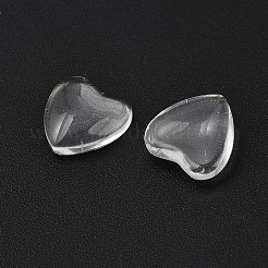 Transparent Glass Heart Cabochons&nbsp;GGLA-R021-10mm