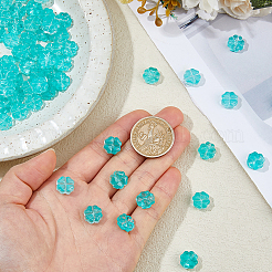 100Pcs Transparent Spray Painted Glass Beads&nbsp;GLAA-DC0001-61A