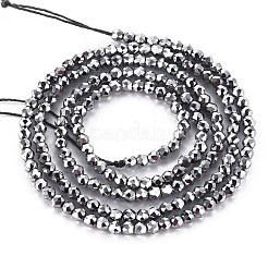 Electroplated Glass Beads Strands&nbsp;EGLA-S174-23D-06