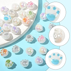 32Pcs UV Plating Acrylic Beads&nbsp;MACR-FS0002-10