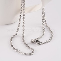 Tarnish Resistant 304 Stainless Steel Cable Chain Necklaces&nbsp;NJEW-JN01527-02