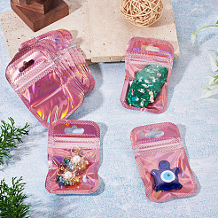 60Pcs Plastic Glitter Holographic Packaging Yin-yang Resealable Bags&nbsp;OPP-TA0001-22