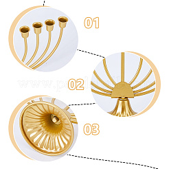 Iron 9-Branch Menorah Candle Holder&nbsp;AJEW-WH0696-763