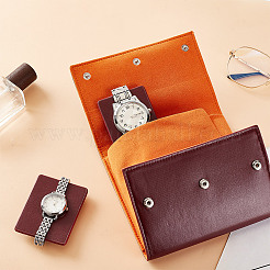 Portable PU Leather Single Watch Pouch Storage Bags&nbsp;ABAG-WH0048-20B