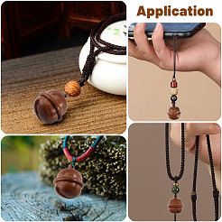 Openable Wood Pendants&nbsp;WOOD-WH0001-08
