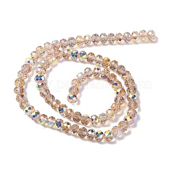 AB Color Plated Transparent Electroplate Beads Strands&nbsp;EGLA-H104-06F