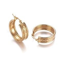 304 Stainless Steel Hoop Earrings&nbsp;STAS-D171-19G