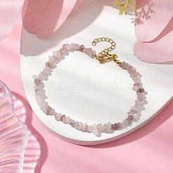 Natural Rose Quartz Anklets&nbsp;AJEW-AN00592-07