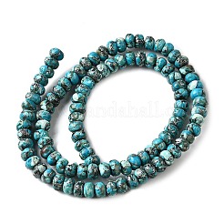 Synthetic Silver Line Turquoise Beads Strands&nbsp;G-L617-E03-4x6mm
