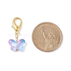 Colorful Butterfly Glass Pendant Decorations&nbsp;HJEW-JM00799