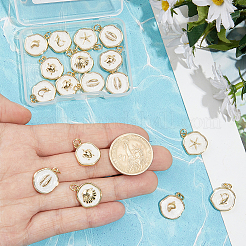 24Pcs 6Styles Ocean Theme Brass Enamel Pendants&nbsp;KK-BBC0028-55
