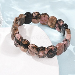 Natural Rhodonite Beaded Stretch Bracelets for Unisex&nbsp;G-K303-01G