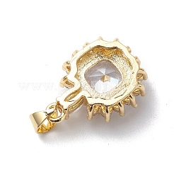 Rack Plating Brass Cubic Zirconia Pendants&nbsp;KK-E003-38G