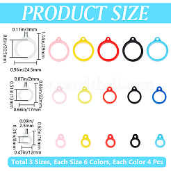 72Pcs 18 Style Silicone Pendant&nbsp;SIL-CP0001-09