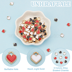 90Pcs 3 Colors  Alloy Enamel Charms&nbsp;ENAM-UN0001-06