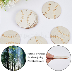 Sport Ball Theme Unfinished Wooden Painting Hanging Ornaments&nbsp;WOOD-WH20001-12D