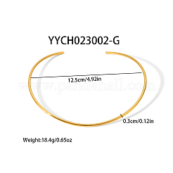 Simple 304 Stainless Steel Round Cuff Choker Necklaces Fashion Jewelry for Women&nbsp;RC6869-3