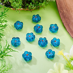 10Pcs Transparent Handmade Bumpy Lampwork Beads&nbsp;LAMP-TADJ0001-48C