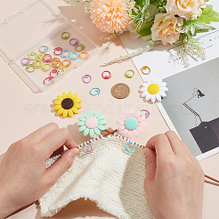 Sunflower Silicone Knitting Needle Point Protectors&nbsp;DIY-NB0010-91