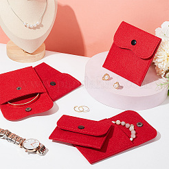 12Pcs 4 Styles Portable Felt Card Cover Bag&nbsp;ABAG-GA0001-21A