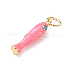Brass Enamel Pendants&nbsp;KK-CBA6980-11G-C