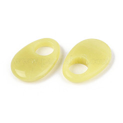 Natural Lemon Jade Large Hole Pendants&nbsp;G-N348-06B-04