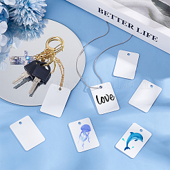 30Pcs Blank Double-sided Heat Transfer Aluminium Pendants&nbsp;DIY-BC0012-89D