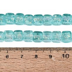 Handmade Foil Glass Beads Strands&nbsp;FOIL-Q002-04E