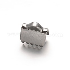 Tarnish Resistant 304 Stainless Steel Ribbon Crimp Ends&nbsp;STAS-G130-11A