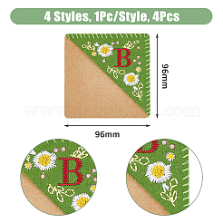 4Pcs 4 Style Felt Embroidery Bookmarks&nbsp;FIND-HY0003-46B