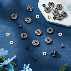15Pcs 1-Hole Alloy & Plastic Beads Buttons&nbsp;BUTT-HY0001-11B