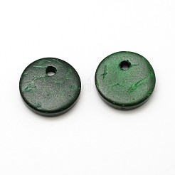 Dyed Flat Round Coconut Charms&nbsp;COCO-N001-02-12mm