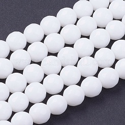 Natural White Jade Bead Strands&nbsp;G-R166-8mm-22