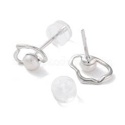 Natural Pearl Stud Earrings for Women&nbsp;EJEW-C083-07D-P