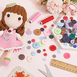 8 Colors Resin Buttons&nbsp;DIY-SP0003-99