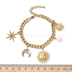 304 Stainless Steel Acrylic Charm Bracelets&nbsp;BJEW-G761-01G