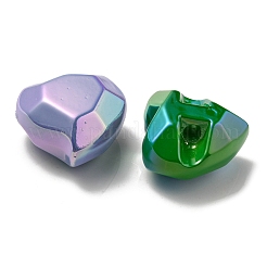 UV Plating Rainbow Iridescent Acrylic Beads&nbsp;OACR-P010-03