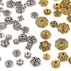 100Pcs 20 Styles Tibetan Style Alloy Bead Caps&nbsp;TIBE-YW0001-85