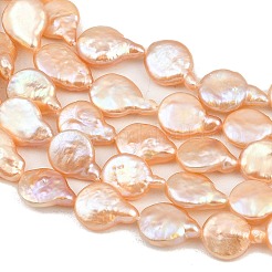 Natural Baroque Keshi Pearl Coin Beads Strands&nbsp;PA-CBAFEE8-15B
