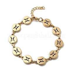12 Constellations 304 Stainless Steel Link Chain Bracelets&nbsp;BJEW-I239-01G-09