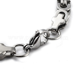 Non-Tarnish 201 Stainless Steel Byzantine Chain Bracelet&nbsp;BJEW-Z023-18P